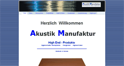 Desktop Screenshot of akustik-manufaktur.de